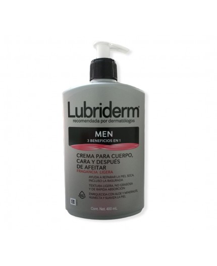 Crema Lubriderm Men 3 Beneficios en 1