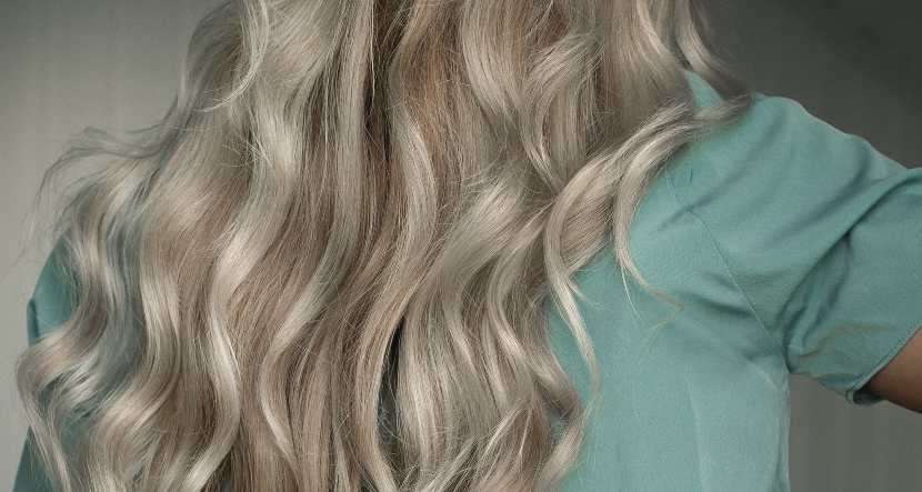 platinado, matizante, cabello  ondulado