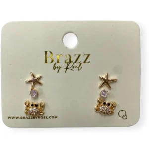 Aretes 3 Topos Marinos Rodio