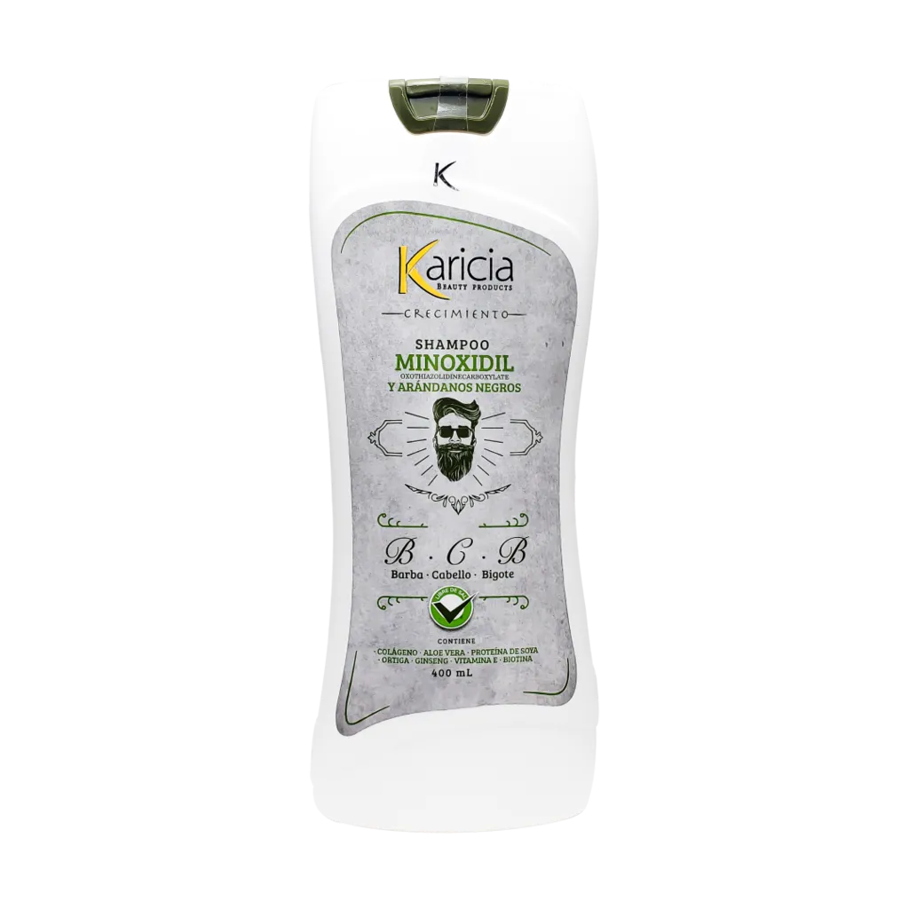 Karicia Shampoo con Minoxidil y Arándanos Negros