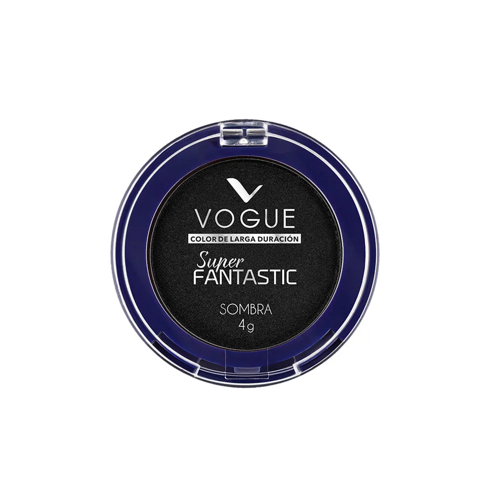 Sombra de ojos individual Vogue Fantastic Negra 4g