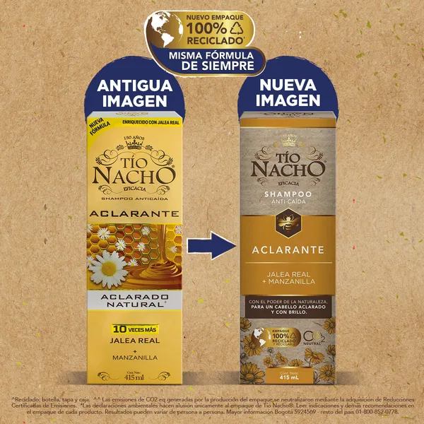 Tio Nacho Shampoo Aclarante Jalea Real y Manzanilla - Image 7