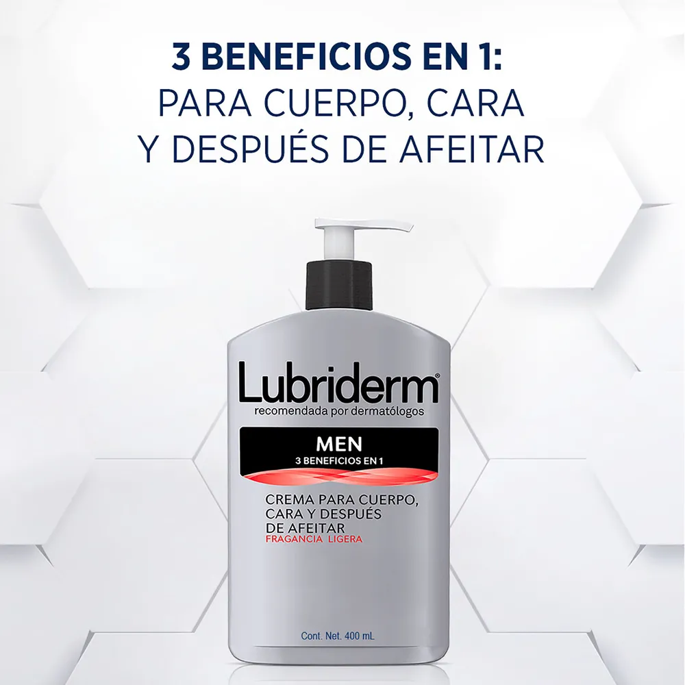 Crema Corporal LUBRIDERM For Men 400 ML - Image 3