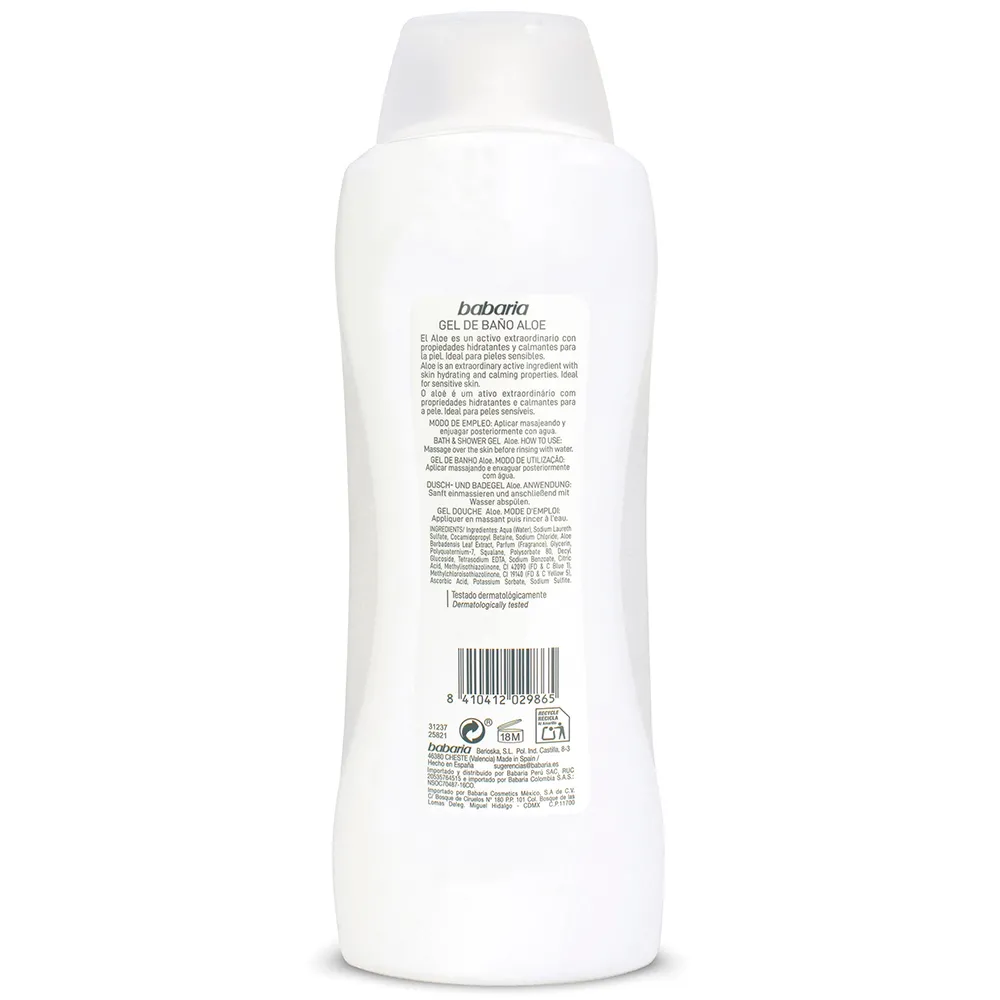Babaria Gel de Baño Hidratante con Aloe Piel Sensible - Image 2