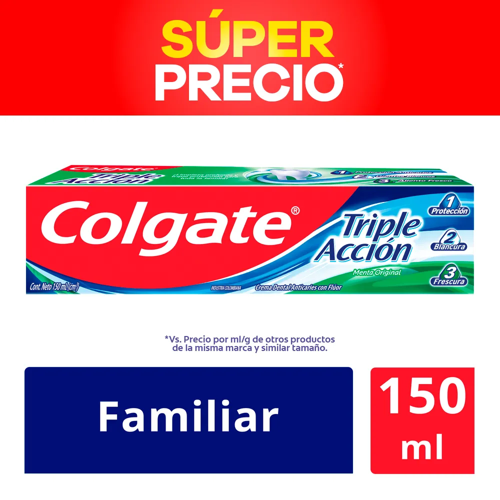 Crema Dental Colgate Triple Accion 150 mL